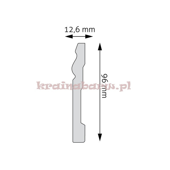 Listwa przypodłogowa LPC-08M 244 x 1,26 x 9,6cm