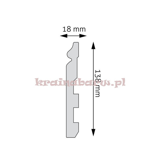 Listwa przypodłogowa LPC-24M 244 x 1,8 x 13,8cm