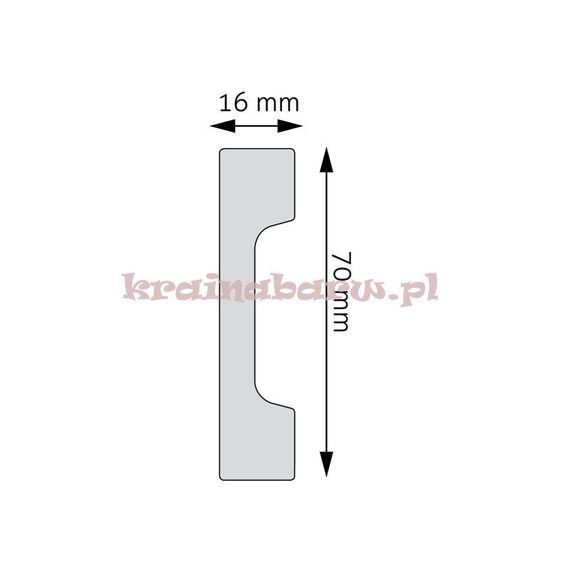 Listwa przypodłogowa LPC-23 244 x 7 x 1,6cm 