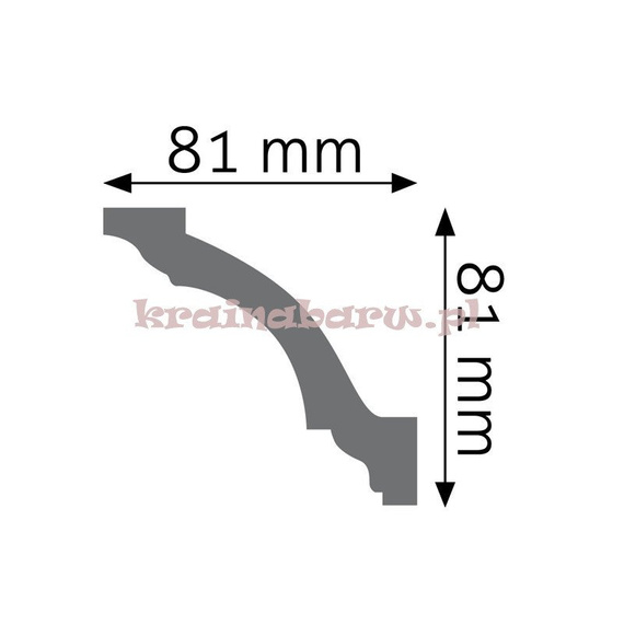 Listwa sufitowa gładka LGG-29 240 x 8,1 x 8,1cm