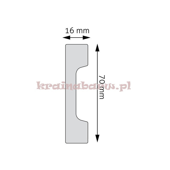 Listwa przypodłogowa LPC-23M 244 x 1,6 x 7cm