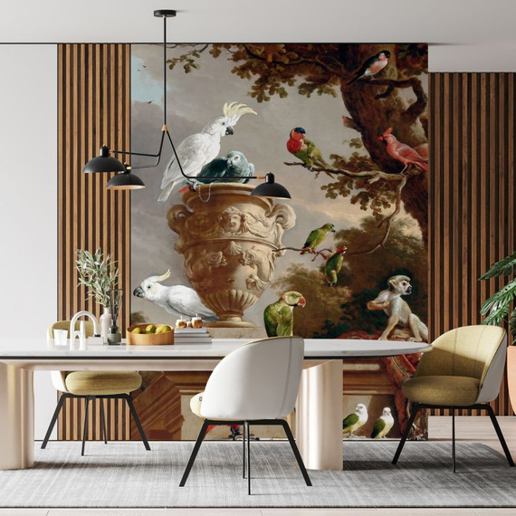 Tapeta Fototapeta  26989 Historical Parrots & Monkey Wall Mural 