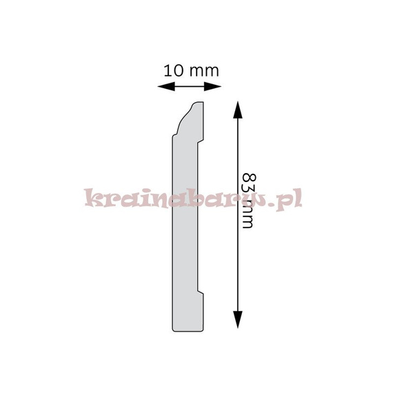 Listwa przypodłogowa LPC-15M 244 x 1 x 8,3cm