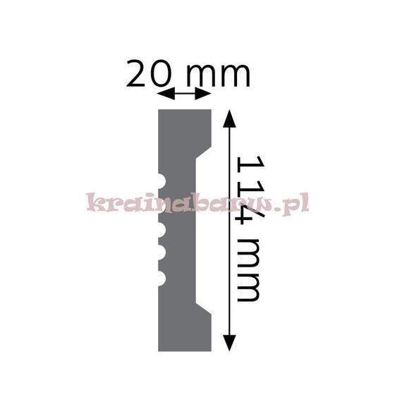 Listwa naścienna gładka LNG-17 240 x 11,4 x 2cm