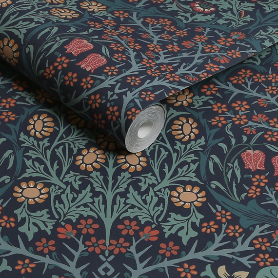  Tapeta William Morris 124251 kwiaty i liście