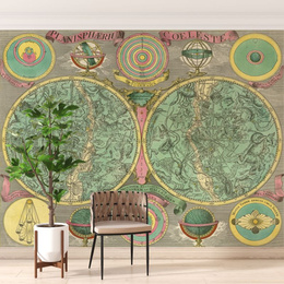 Tapeta Fototapeta  18033 Wallpaper mural with vintage star map 