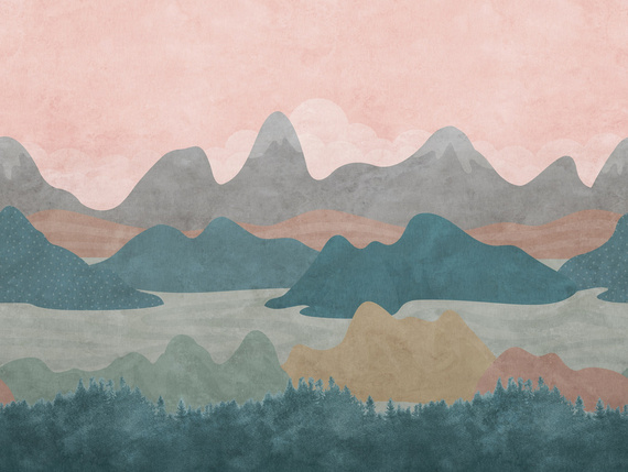 Tapeta Mural ML6801 Mountains Scene