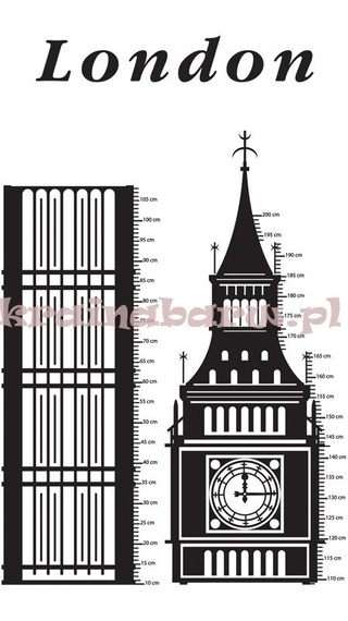 Naklejka na ścianę MIARA WZROSTU LONDON  SPNB467TS