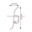 Listwa przypodłogowa aluminiowa LP55 250 x 2,3 x 5,5cm