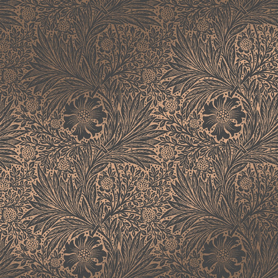  Tapeta William Morris 124254 metaliczne kwiaty