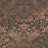 Tapeta William Morris 124236 ptaki i kwiaty metaliczne