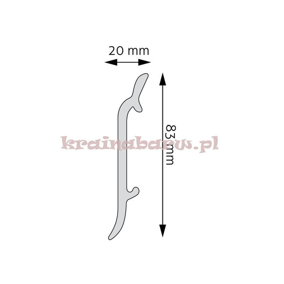 Listwa przypodłogowa LPC-16M 244 x 2 x 8,3cm