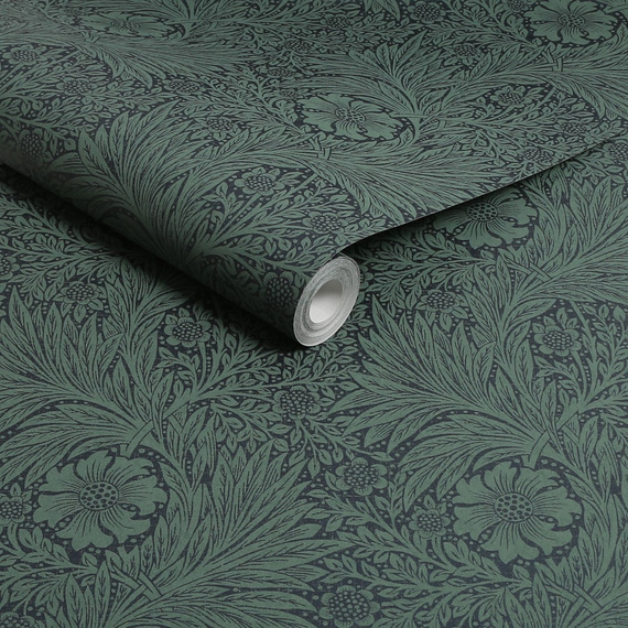  Tapeta William Morris 124255 metaliczne kwiaty